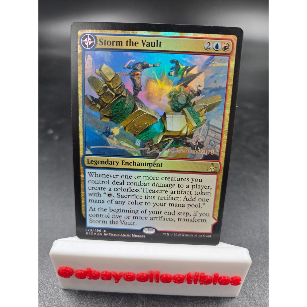 MTG Storm the Vault Foil Signed Victor Adame Minguez Rivals of Ixalan Prerelease